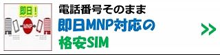 即日MNP対応の格安SIM